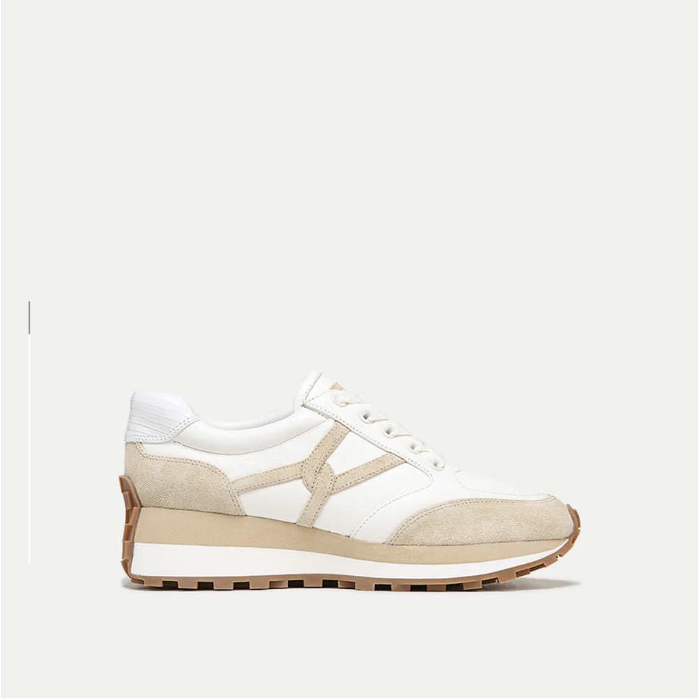 Veronica Beard Women’s White and Tan Sneakers